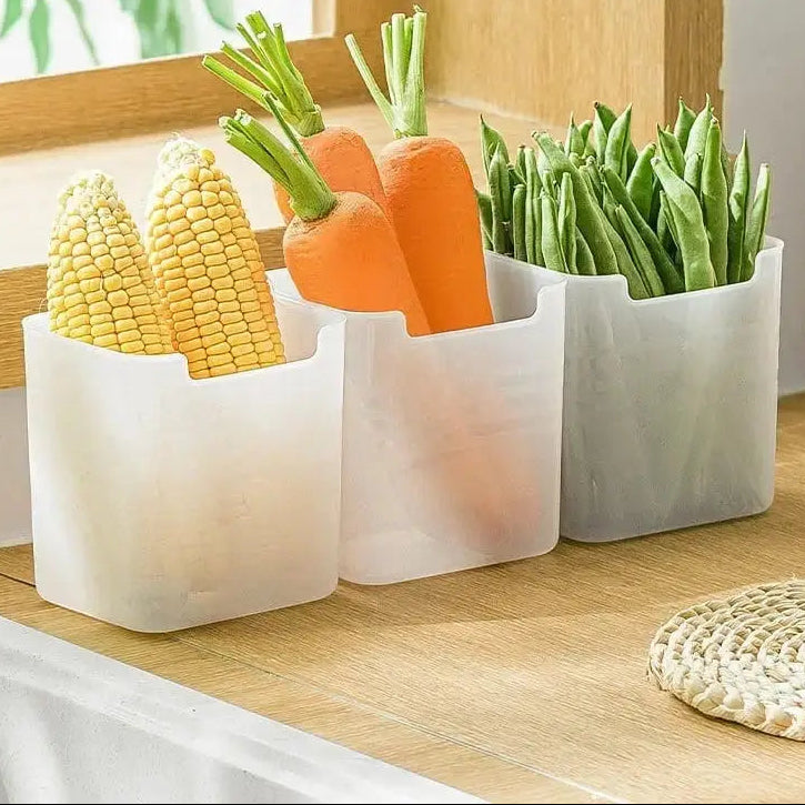 FridgeNest - Stackable Clear Food Boxes (4pcs)