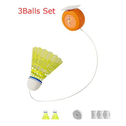 FlightEase – Solo Training Badminton Ball Set