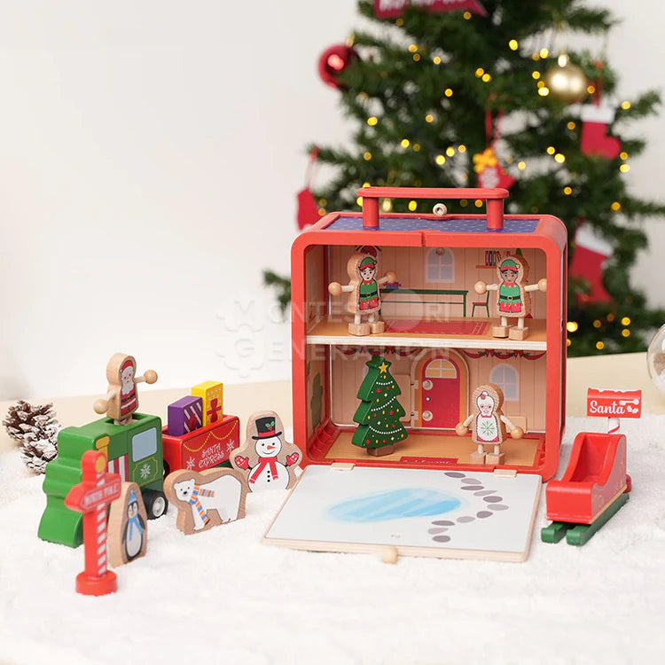 MerryHaus – Montessori Christmas Dollhouse