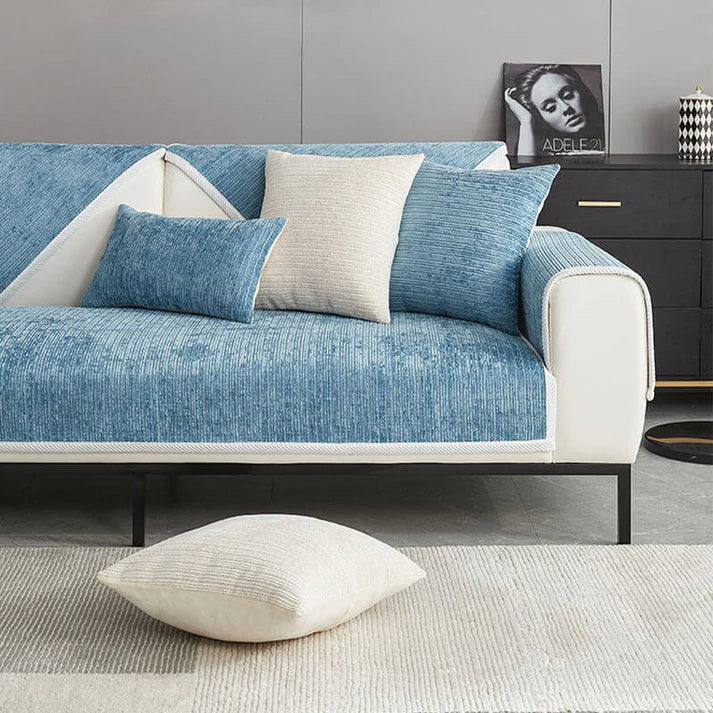CozyGuard – Striped Chenille Couch Cover