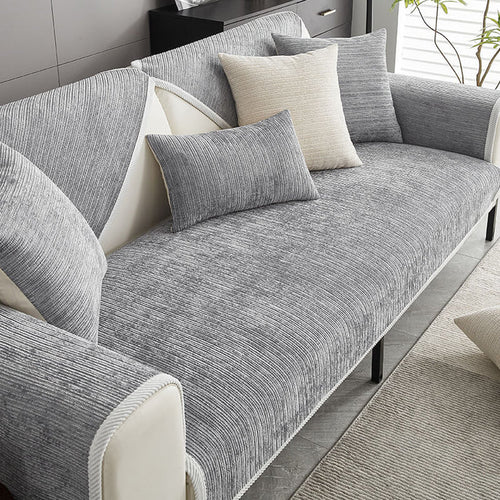 CozyGuard – Striped Chenille Couch Cover