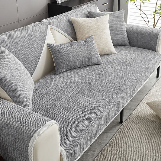 CozyGuard – Striped Chenille Couch Cover