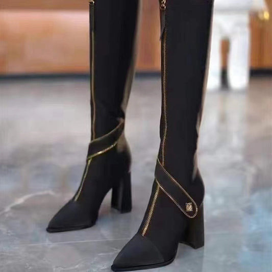 SnowGlam – Chunky Heel Winter Boots