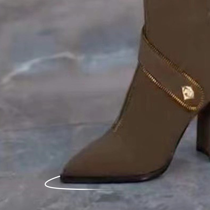 SnowGlam – Chunky Heel Winter Boots