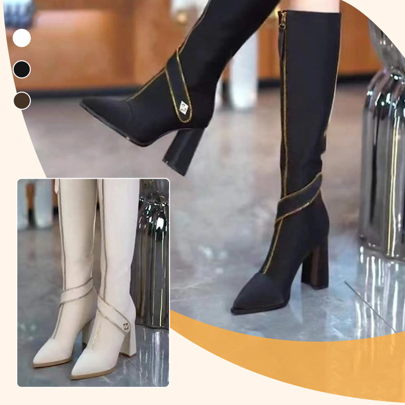 SnowGlam – Chunky Heel Winter Boots