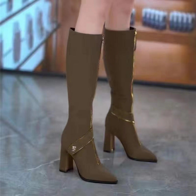 SnowGlam – Chunky Heel Winter Boots