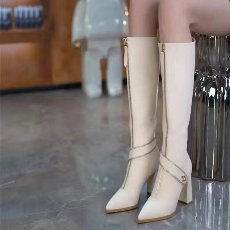 SnowGlam – Chunky Heel Winter Boots
