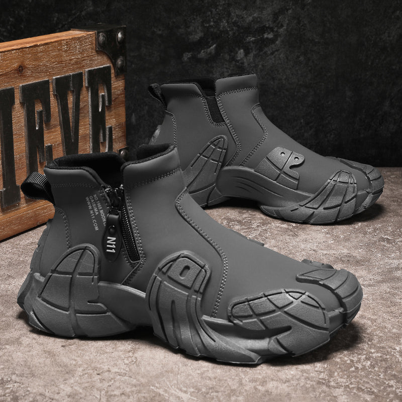 GripRidge - Men’s Rugged High-Top Slip-Resistant Shoes