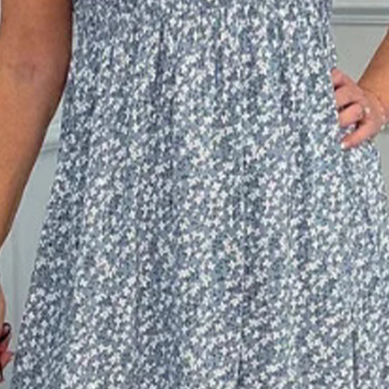 FloraCharm – Elegant High-Waist Dress
