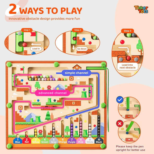 BrainyMaze – Montessori Magnetic Adventure for Kids