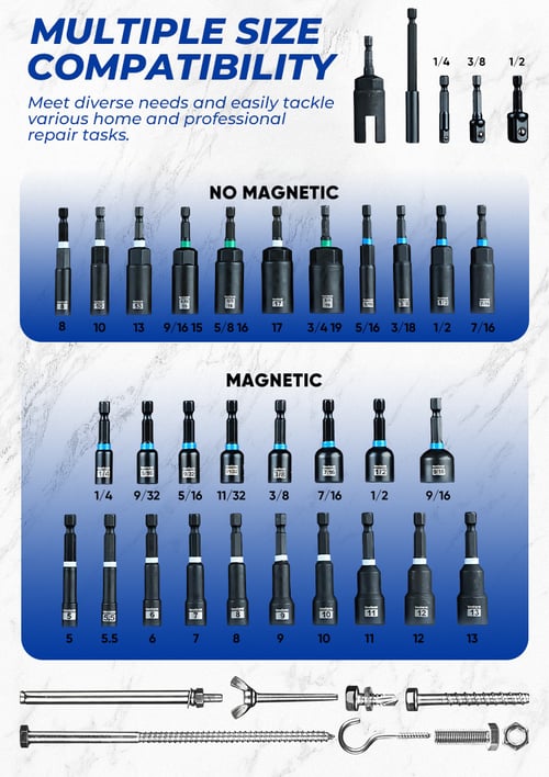 DrillMaster – Magnetic Impact Nut Driver Kit