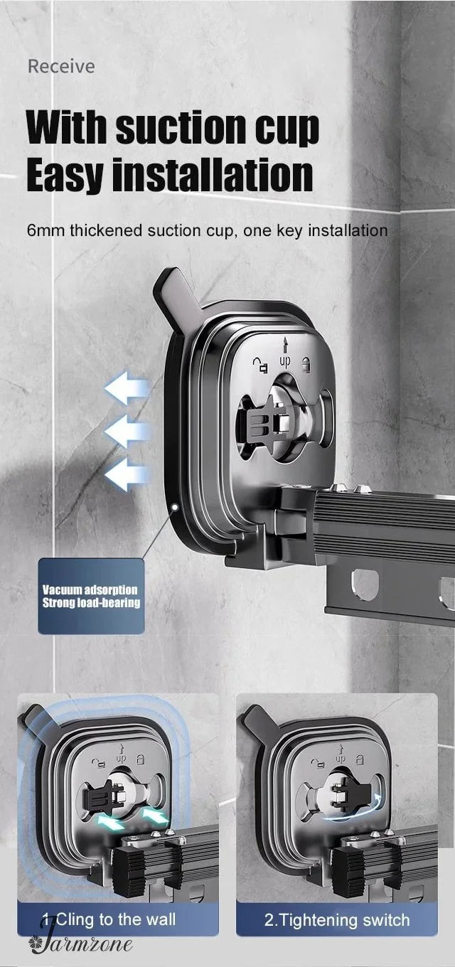 DryEase – Suction Cup Folding Wall Rack