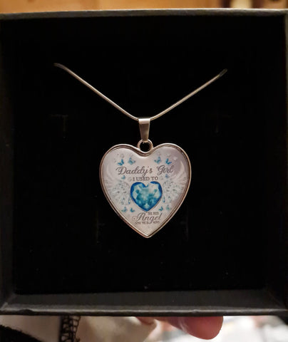 Papa’s Angel - Cherished Heart Keepsake Necklace