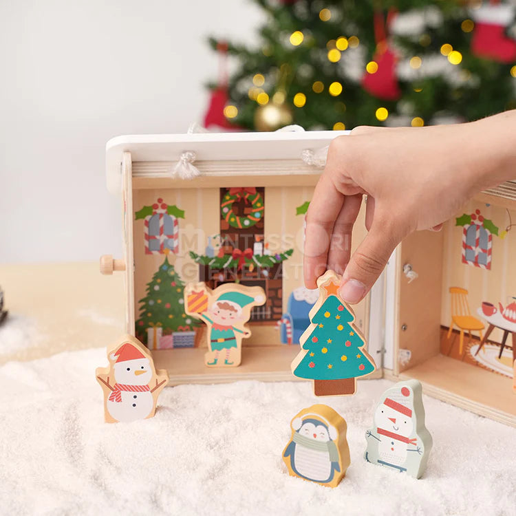 MerryHaus – Montessori Christmas Dollhouse